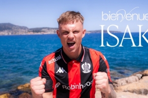 官方：尼斯签下23岁瑞典右边锋伊萨克-扬森 据悉转会费1000万欧